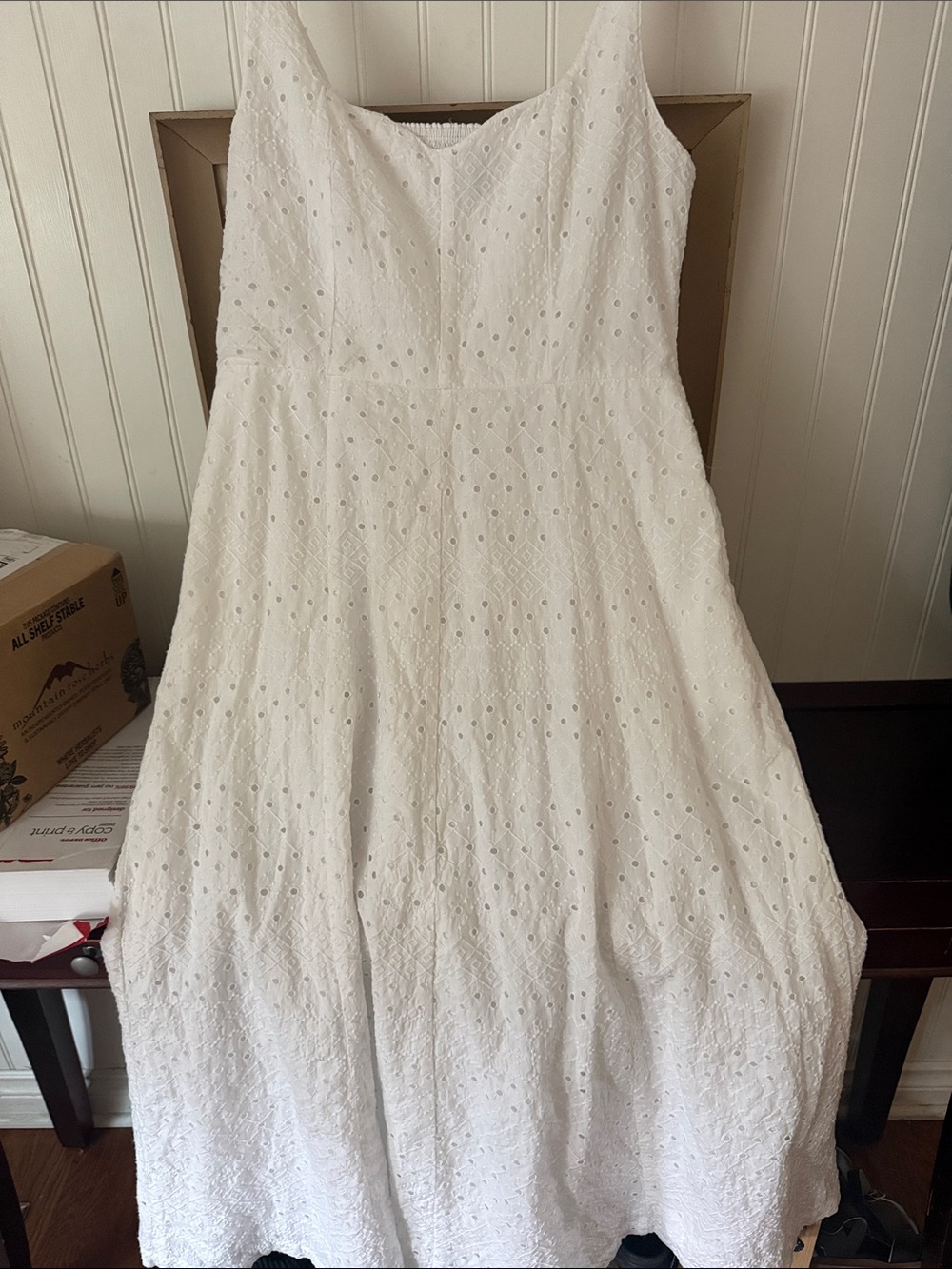 Old Navy White Eyelet Maxi Dress